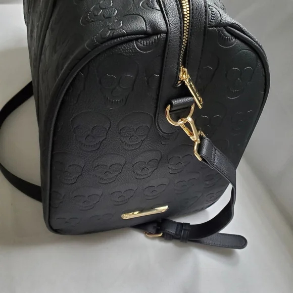 Betsey Johnson embossed Skull Embossed Weekender Duffle Bag - Picture 3 of 6